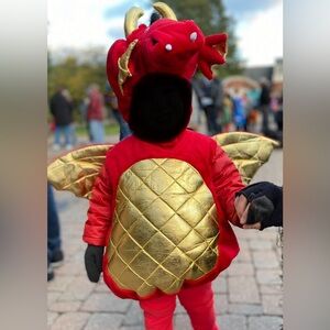 Red Dragon Kids Costume